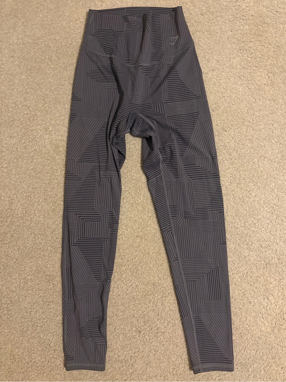 Gymshark Gray Geometric High-Waist Leggings